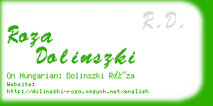 roza dolinszki business card